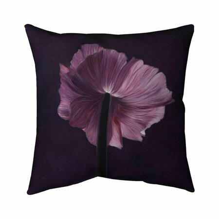 BEGIN HOME DECOR 20 x 20 in. Purple Petals-Double Sided Print Indoor Pillow 5541-2020-FL296